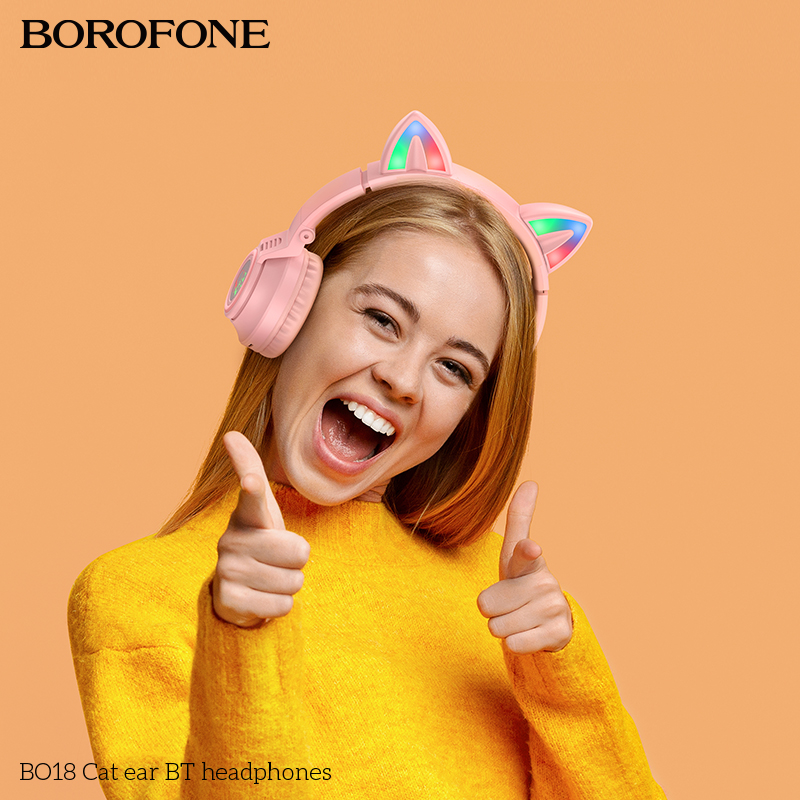 BOROFONE BO18 cat-ear wireless headphones Bluetooth 5.0 NZ 9